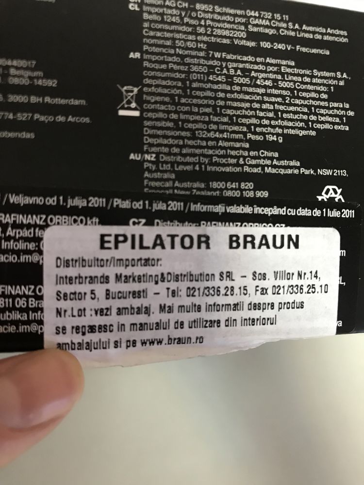 Epilator electric Braun