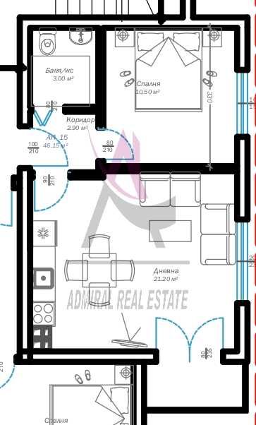 Продава се Двустаен апартамент в Варна, Възраждане 3 - 58 кв.м за 1897 €/кв.м - Снимка #1