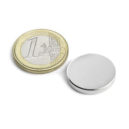 Magnet puternic neodim disc rotund 20mm x 3mm - calitate superioara