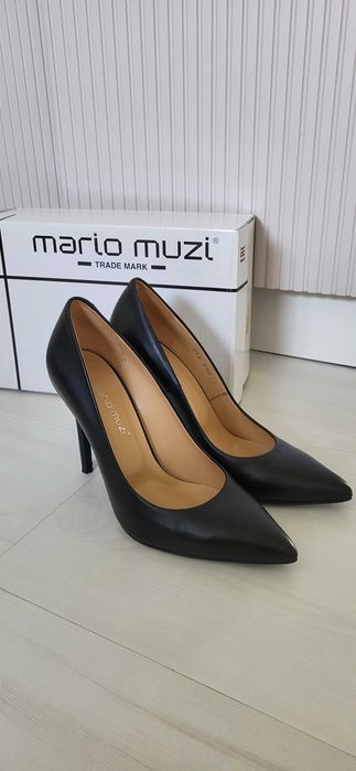 Новый туфли Mario Muzi 38размер кожа чёрный цвет