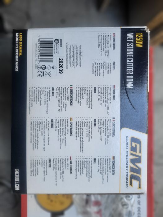 Циркуляр за рязане на плочки GMC  1250W