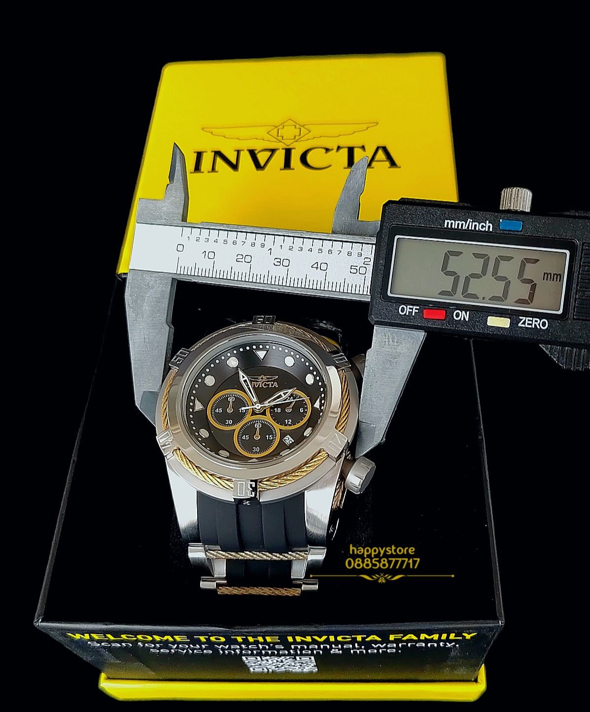 часовник INVICTA Bolt Zeus Silver/Gold 53 mm, Инвикта ръчен часовник