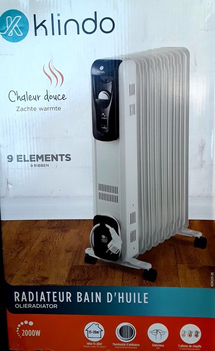 Calorifer electric cu ulei 9elementi 2000 W Temostat NOU -  195 Lei