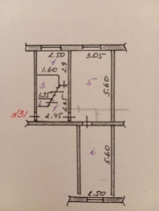 Обмен 2-х комн на 3-х комн