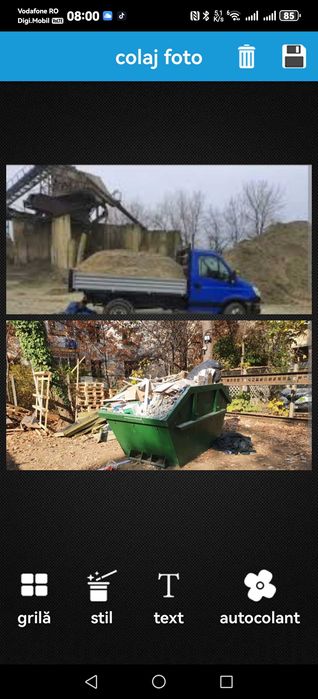 Nisip balastru marg. pietris inchiriez containere gunoi saci moloz