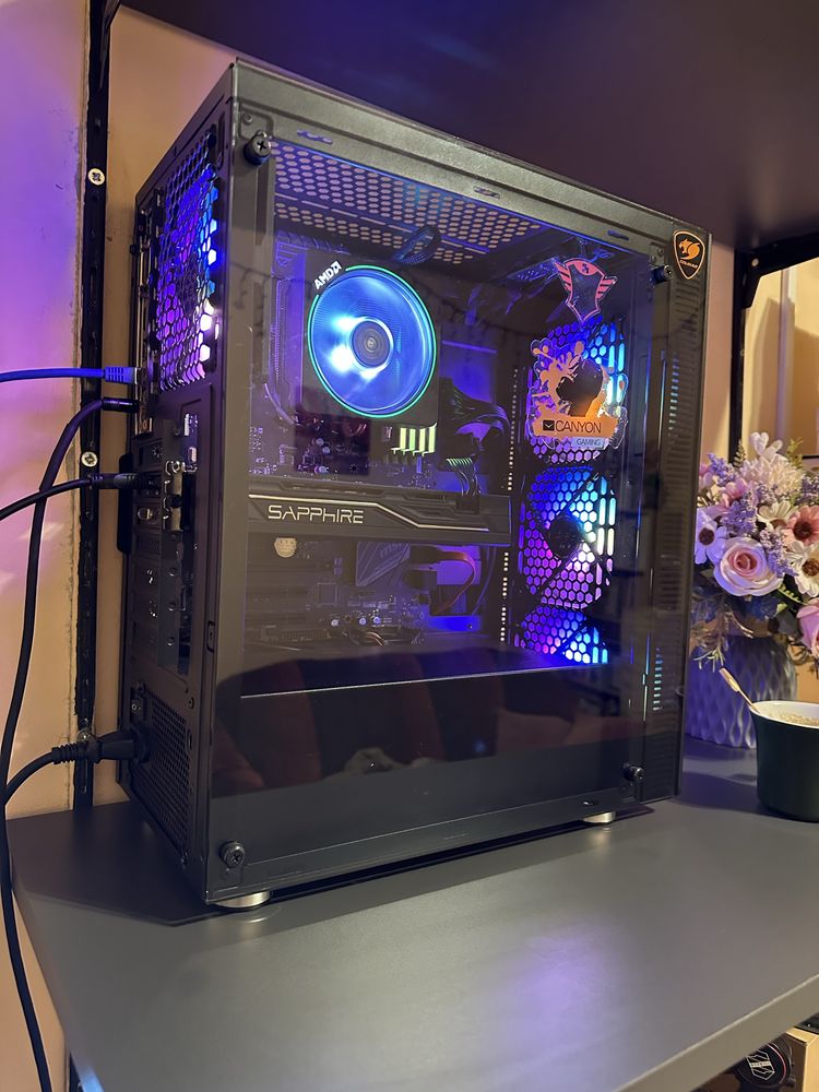 Геймърски компютър Ryzen 7, 32GB ram, 8GB video