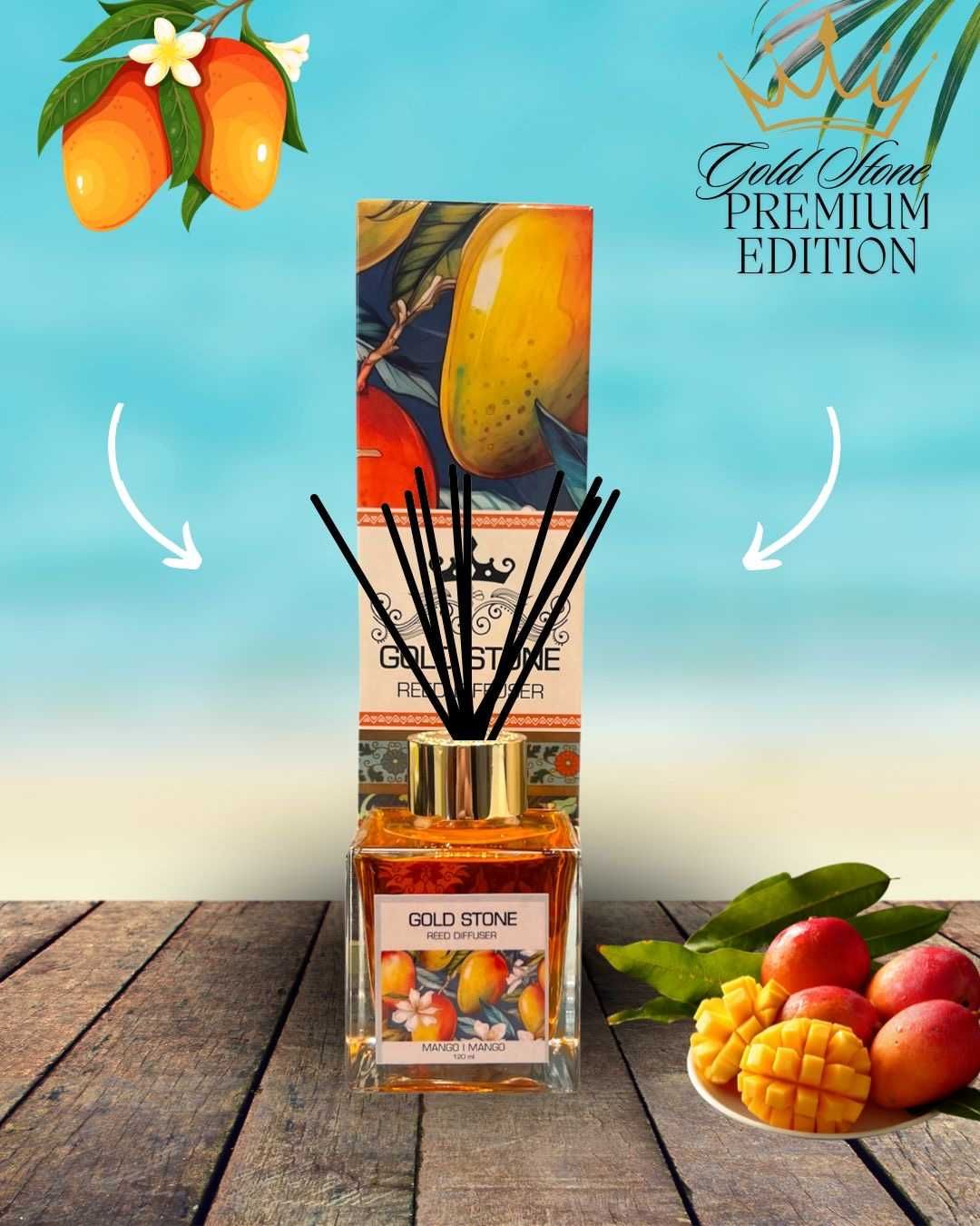 Ароматизатори за дома - Gold Stone - Premium Reed Diffuser