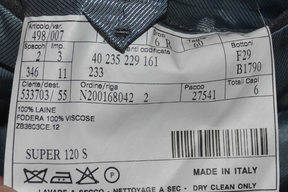 Costum Lanvin Jacheta si Pantaloni Lana Superfina Nr 60 barbati Ofertă