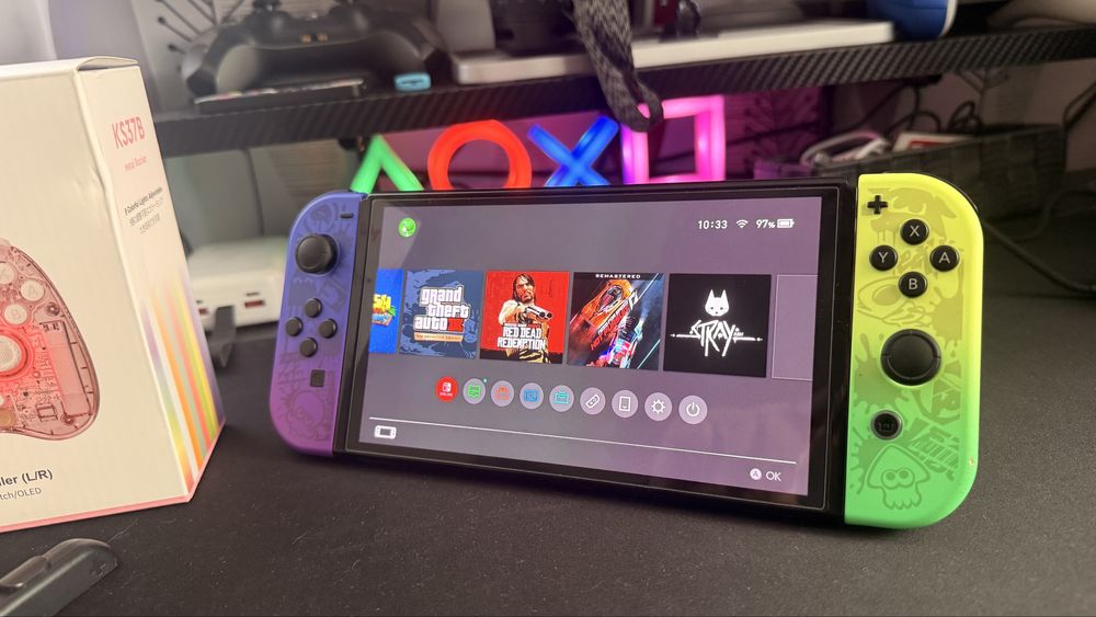 Nintendo Switch Oled с чип 128гб sd