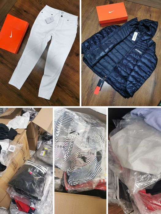 Lot haine brand originale (Nike, Adidas, Jordan) – 130 bucăți