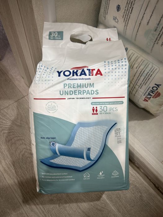 Пелёнки впитывающие YOKATA Premium 60×90 | 30 шт