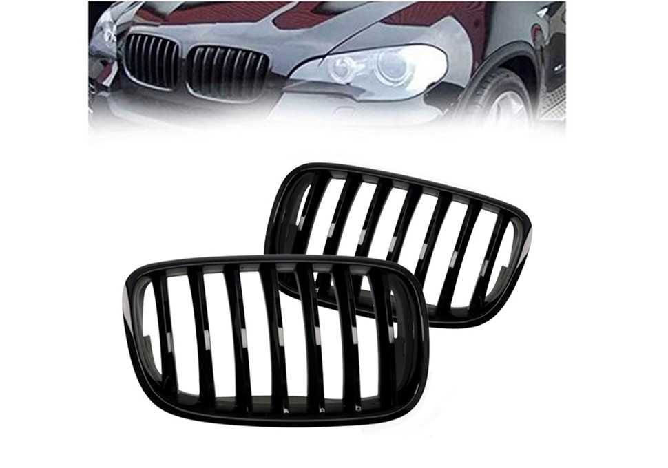 Бъбреци решетки, BMW X5 E70/X6 E61, 02.2007 - 05.2013  г., черен гланц