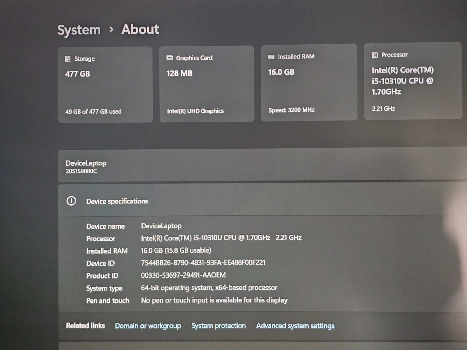 Lenovo ThinkPad L14 Gen 1 - i5 10310U - 16GB - 512GB