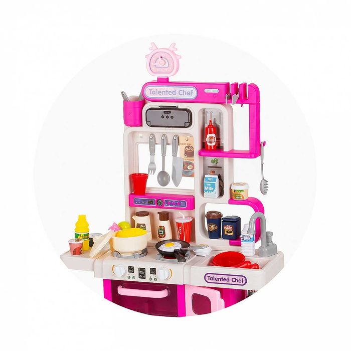 Голяма Детска кухня с пара и течаща вода 99см висока