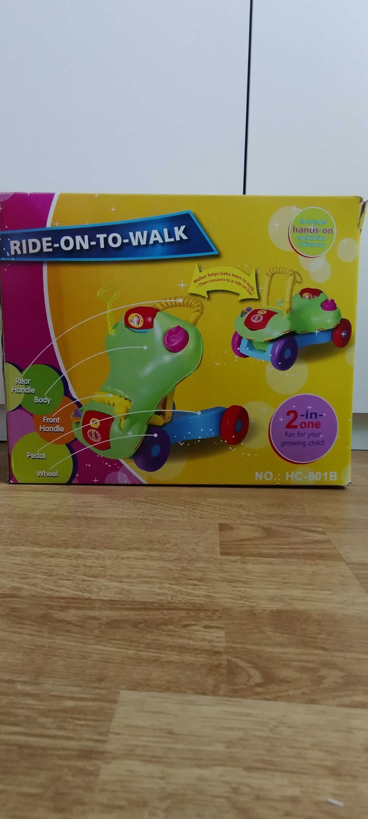 Детска количка Kikka Boo Ride-on 2 in 1 Зелен