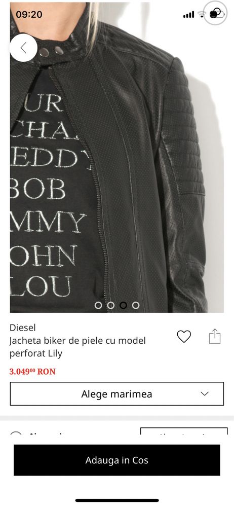 Geaca de piele Diesel marime S