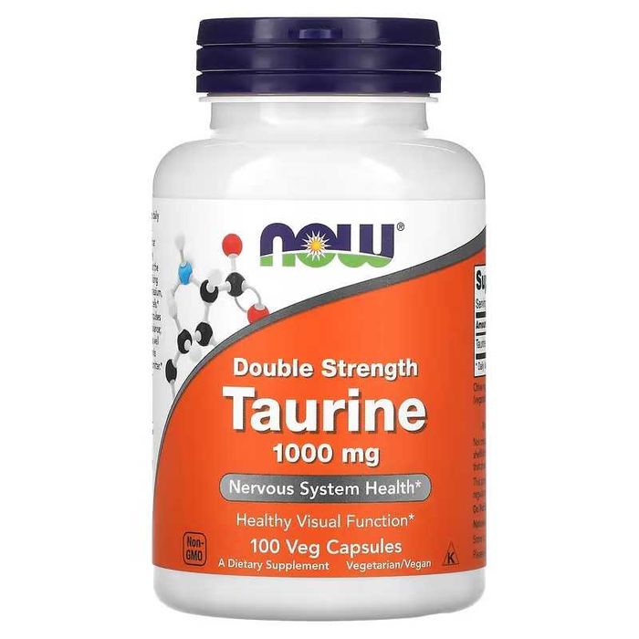 NOW Foods Taurine, Таурин, 500 мг и 1000 мг, 100 капсул