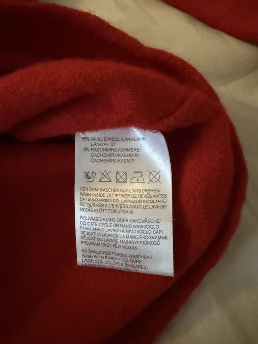 Червен пуловер Marc O’Polo от вълна и кашмир
