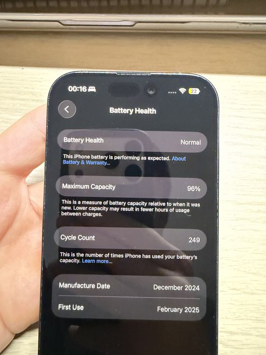 Iphone 16 Pro, 256 GB, Black Titanium