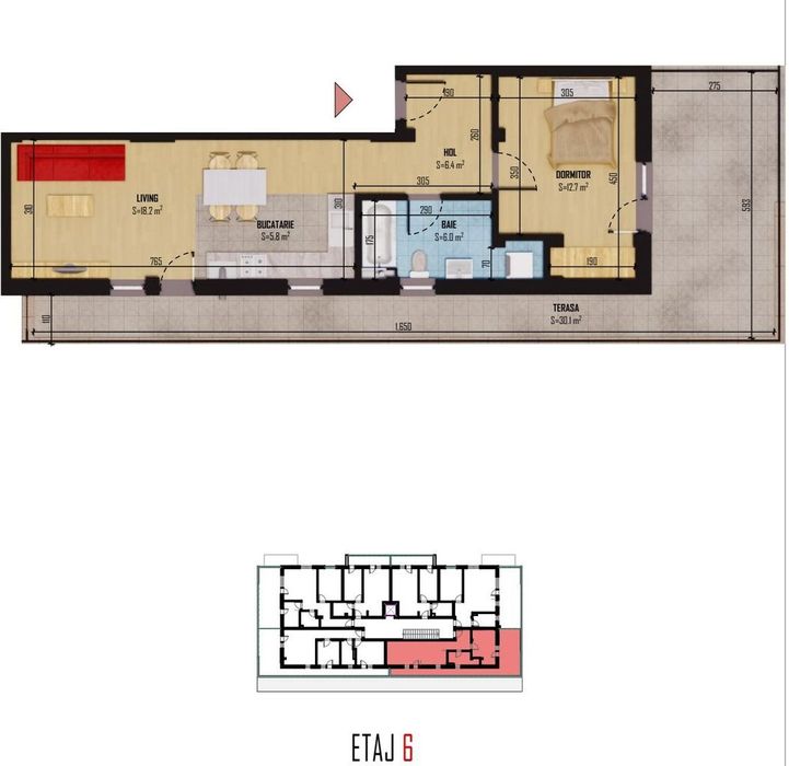 Apartament 2 camere Superb+ Terasă panoramică - McDonald's Bragadiru