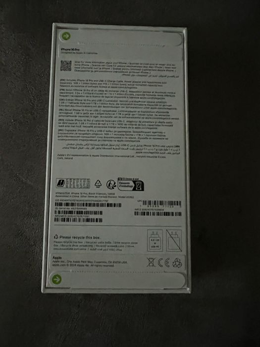 Iphone 16 pro , Black Titanium 128 GB