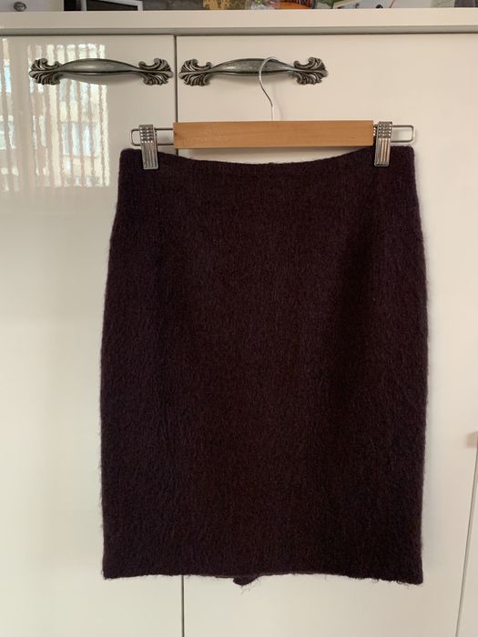 Вълнена италианска пола в бордо