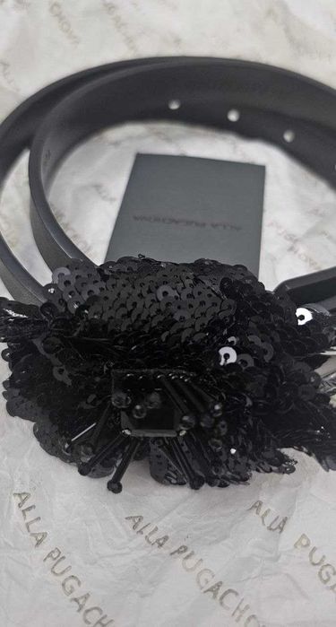 Аксессуар из кожи с цветком "Alla Pugacheva"