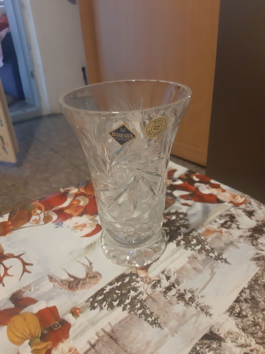 Vaza De Cristal Veche