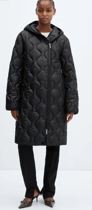 Geaca lunga matlasata MANGO mar S