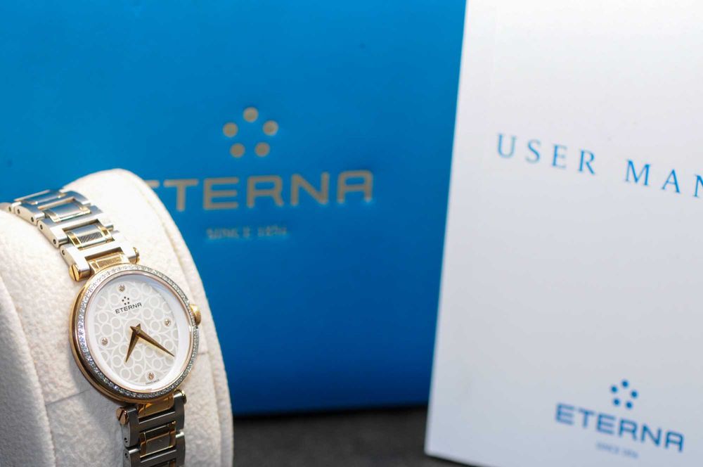 Швейцарски дамски часовник с фабрични диаманти | Eterna Grace