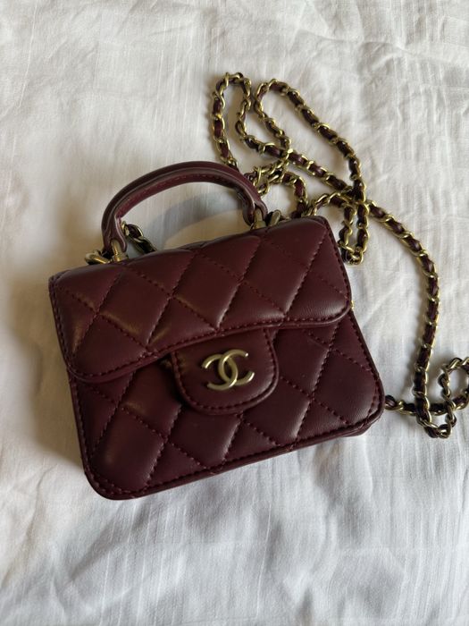 Мини сумочка от Chanel цвет бургунди