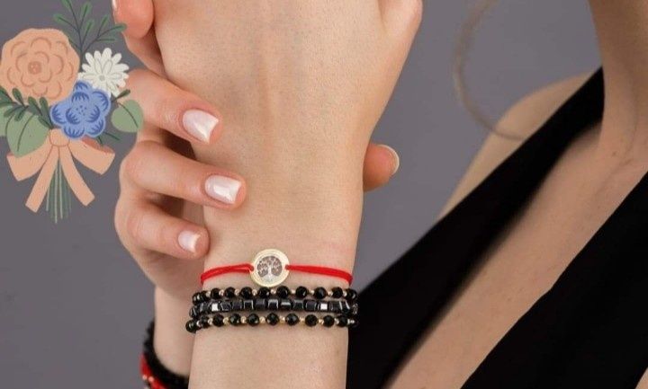 Bratari reglabile unisex aur 14k,insertii onix fatetat