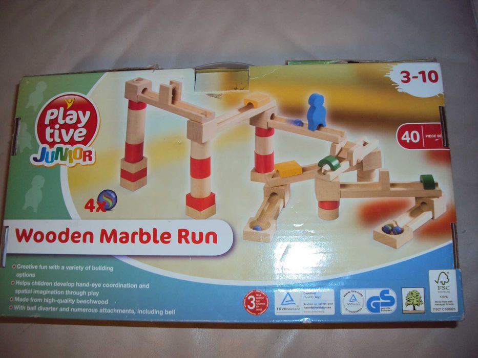 Дървена писта за топчета