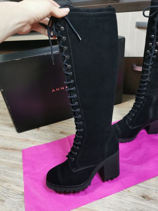 Cizme superbe Anna Cori piele intoarsa