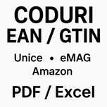 Generez coduri EAN/GTIN unice pentru eMAG, Amazon, WooCommerce