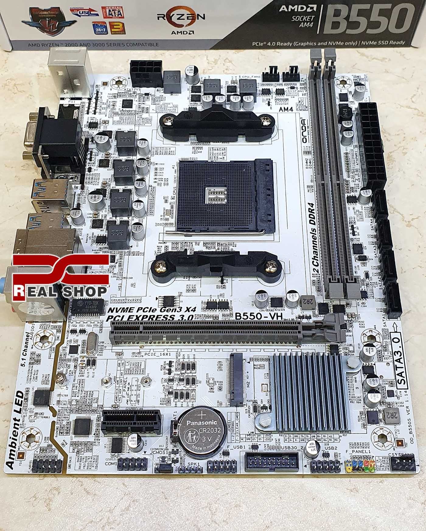 AMD-GAME - ONDA B550-WH + RYZEN 5 5500 + 16GB DDR4 3200 ~i5 12400F