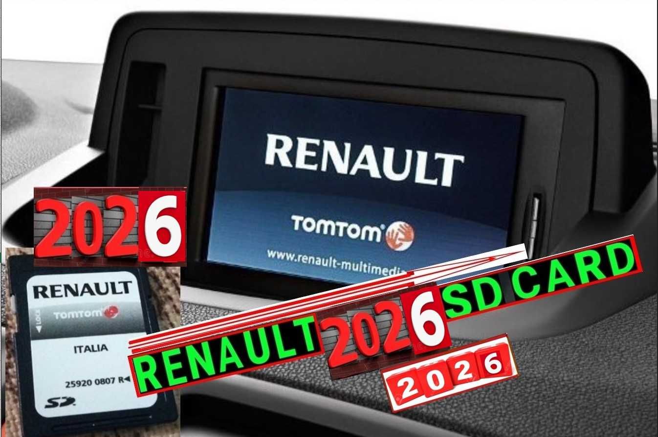 SD card 2026 Рено навигация карта TomTom /Carminat LIVE/R-LINK/RENAULT