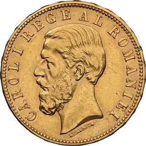 Moneda AUR 20 lei 1883 si 20 lei 1890 Carol I, certificata de NGC