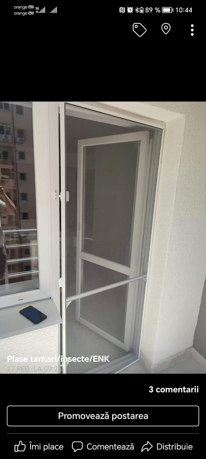 Plase insecte/țânțari, tip plisse, tip rulou, pe balamale