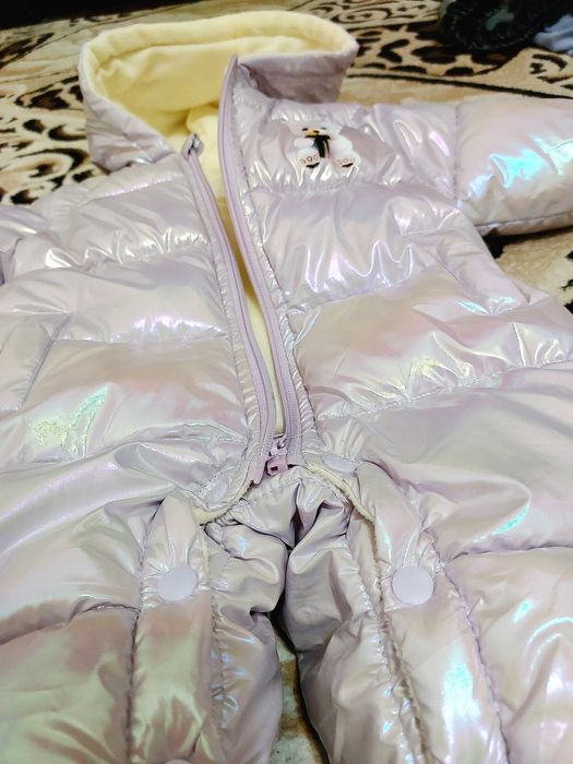 Куртка детская комбинезон для девочки 0-6 месяцев