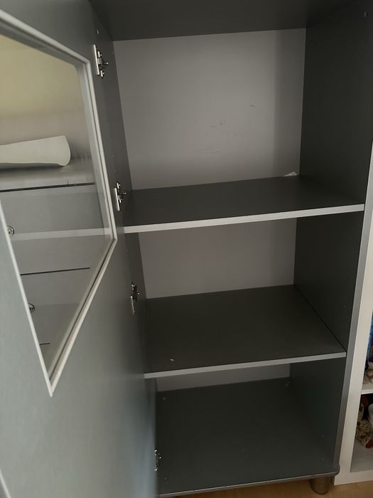 set mobilier 3 piese:dulap cu rafturi, dulap cu sertare, birou