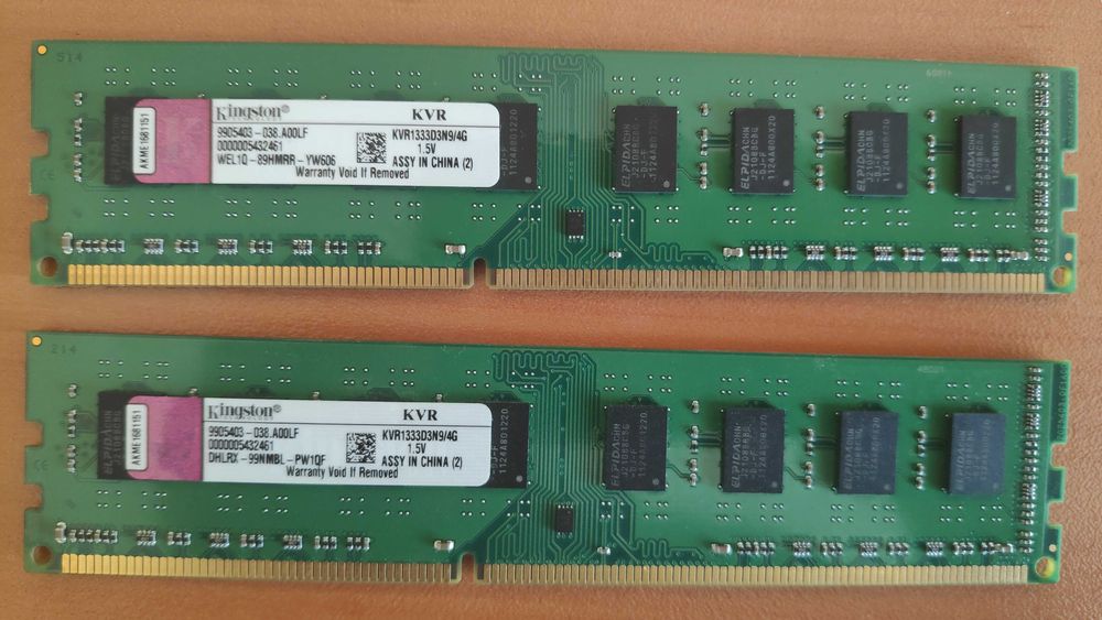 Рам памет 8gb (2x4gb) Kingston DDR3 1333MHz KVR1333D3N9-4G