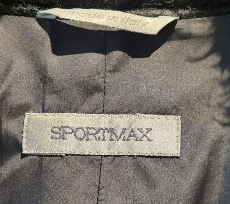 MaxMara  палто с черни и бели алпака косми  ефекти