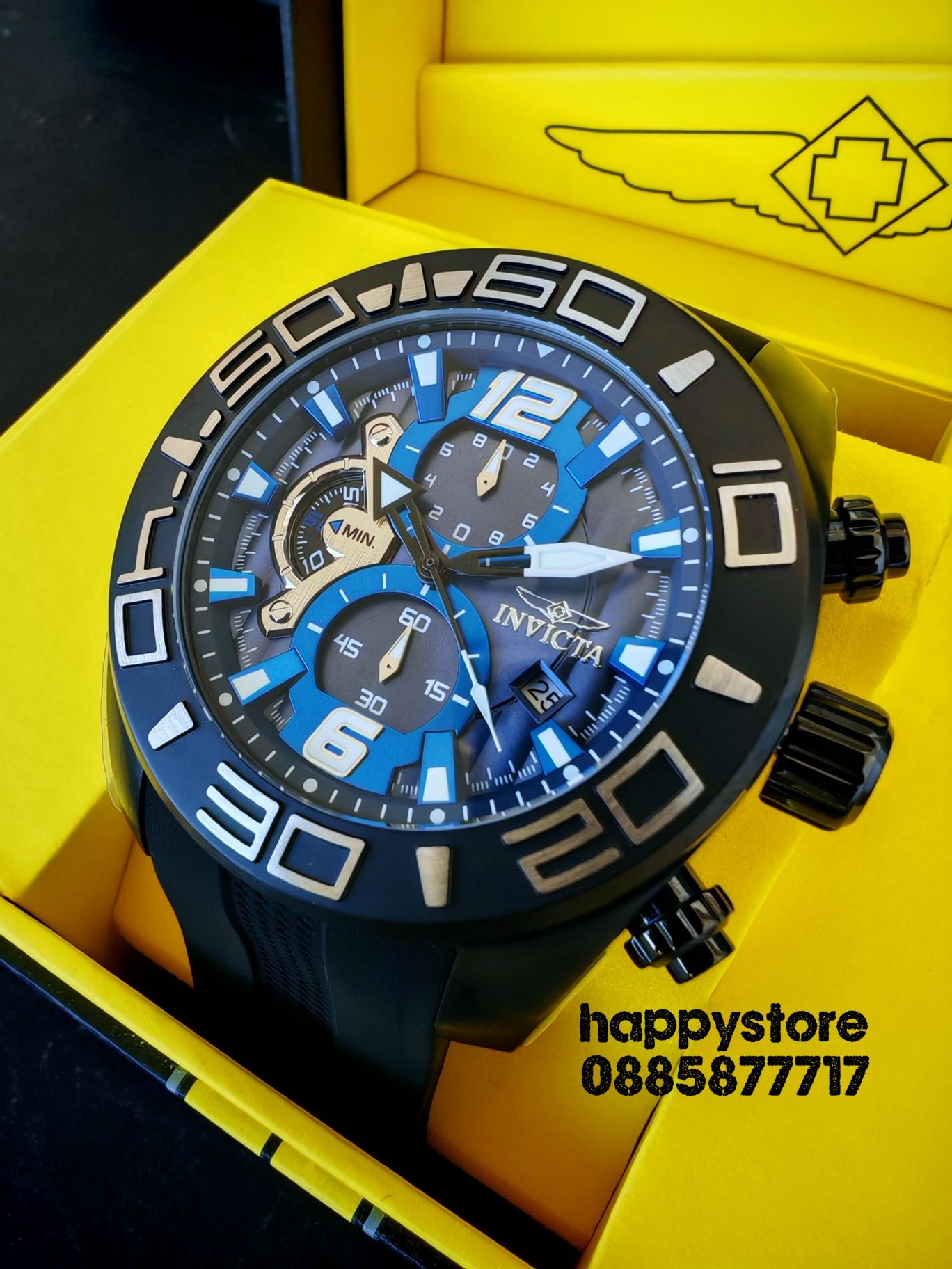 INVICTA Pro Diver Blue 50 mm, Инвикта нов ръчен часовник