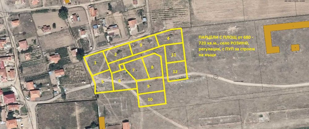 ПАРЦЕЛ 600 кв.м., село Розино