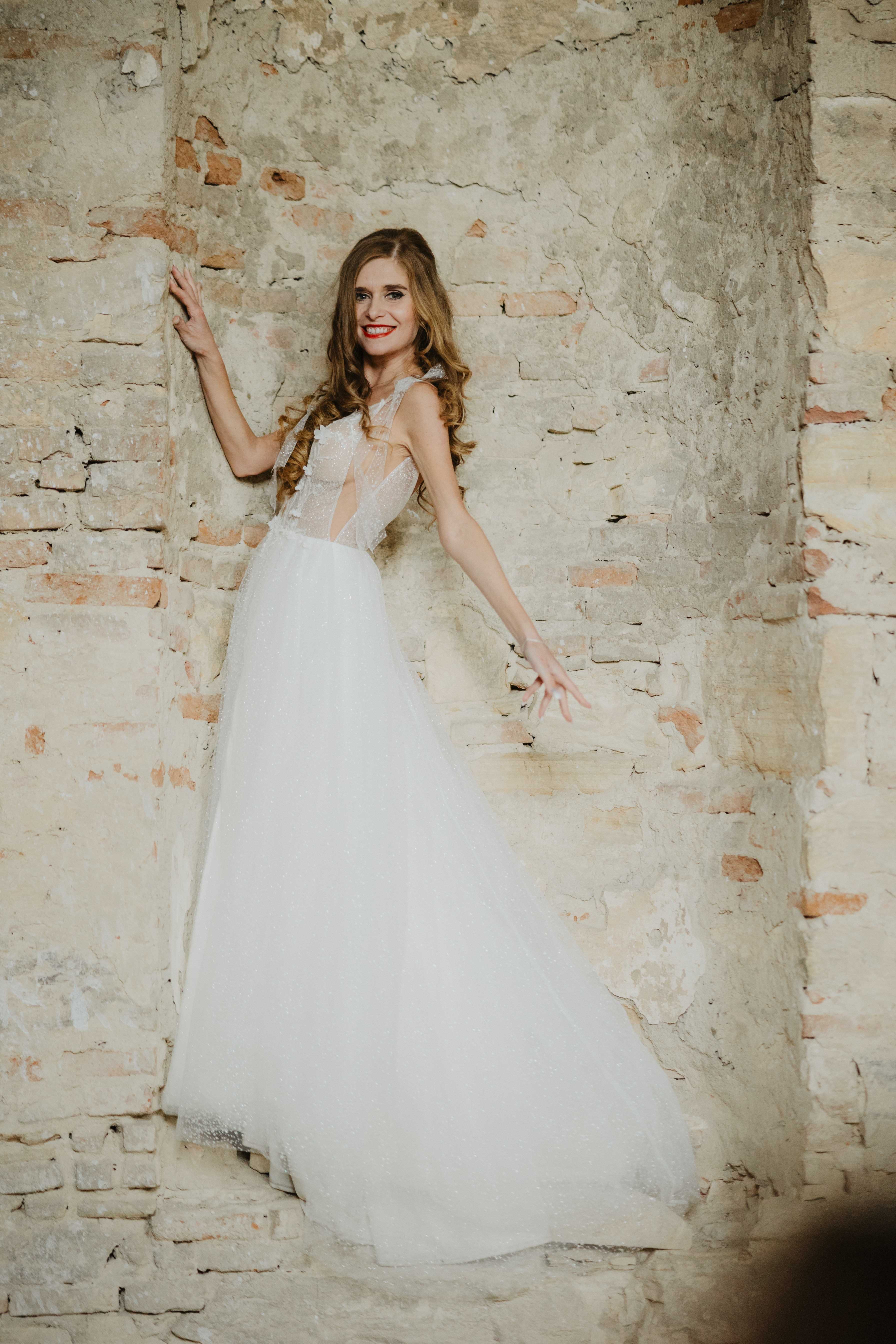 Rochie de mireasa tip A-line, ivory, XXS