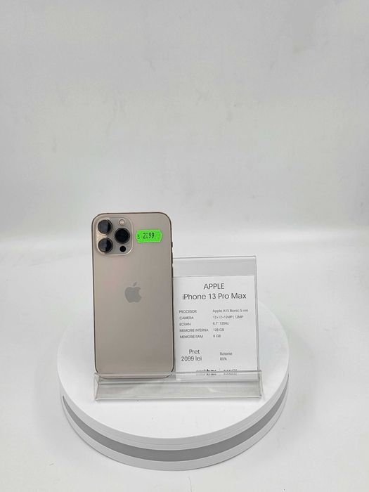 Garantie 24 luni Iphone 13 PRO MAX 128GB baterie 85% CashBox