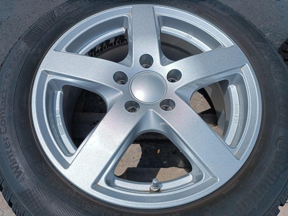 Лети джанти 16ки 5х112 OZ + зимни гуми 205/55/16 Continental