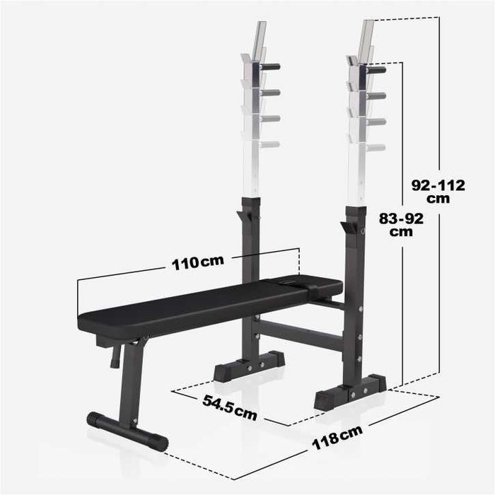 Set banca reglabila + greutati ciment 38kg