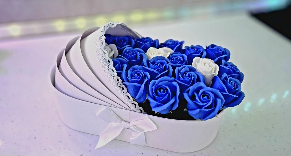 Landou cu trandafiri de săpun parfumați